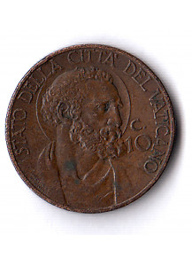 1930 - 10 centesimi Vaticano Pio XI San Pietro BB+
